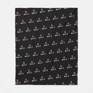 Couverture Polaire R /custom/ rose Monogramme estampillé partout Noir