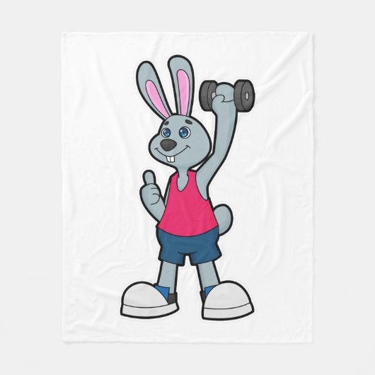 Couverture Polaire Rabbit à Fitness avec Dumbbell (Devant)
