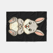 Couverture Polaire Rabbit Bunny Doing Heart With Hands Valentines Day (Devant (Horizontal))