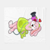 Couverture Polaire Rabbit comme coiffeur avec sèche-cheveux (Devant (Horizontal))
