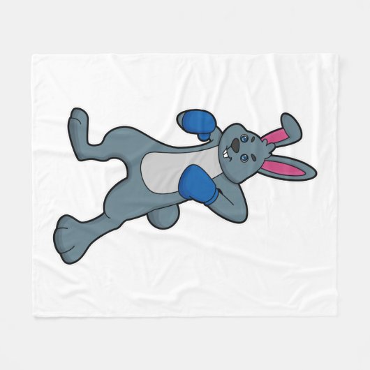 Couverture Polaire Rabbit en boîte avec gants de boxe (Devant (Horizontal))