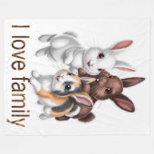 Couverture Polaire Rabbit family (Devant (Horizontal))