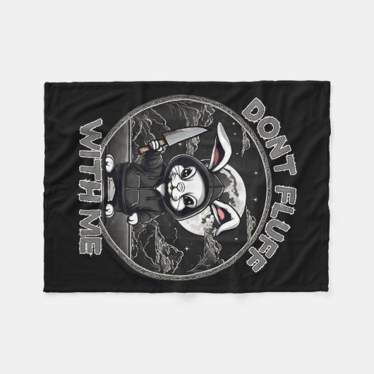 Couverture Polaire Rabbit Pun Don´t Fluff With Me Evil Bunny Costume  (Devant (Horizontal))