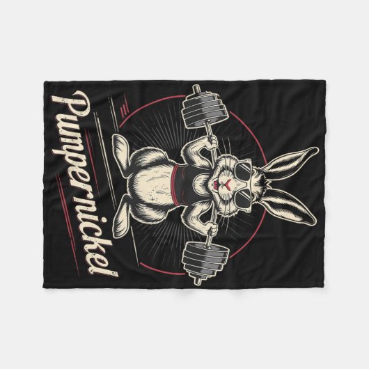 Couverture Polaire Rabbit Rabbit Pumpernickel Karnickel Bodybuilding (Devant (Horizontal))