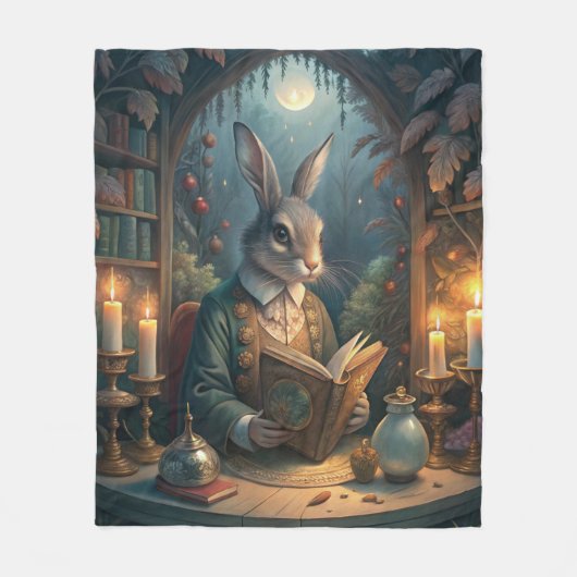 Couverture Polaire Rabbit Reading (Devant)