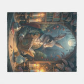 Couverture Polaire Rabbit Reading (Devant (Horizontal))