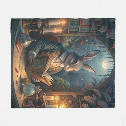 Couverture Polaire Rabbit Reading (Devant (Horizontal))