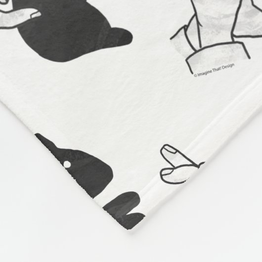 Couverture Polaire Rabbit Silhouette main (Coin)