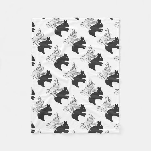 Couverture Polaire Rabbit Silhouette main (Devant)