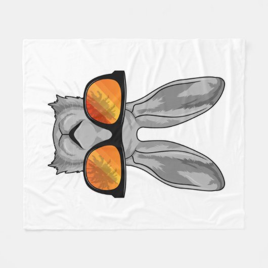 Couverture Polaire Rabbit with Sunglasses (Devant (Horizontal))