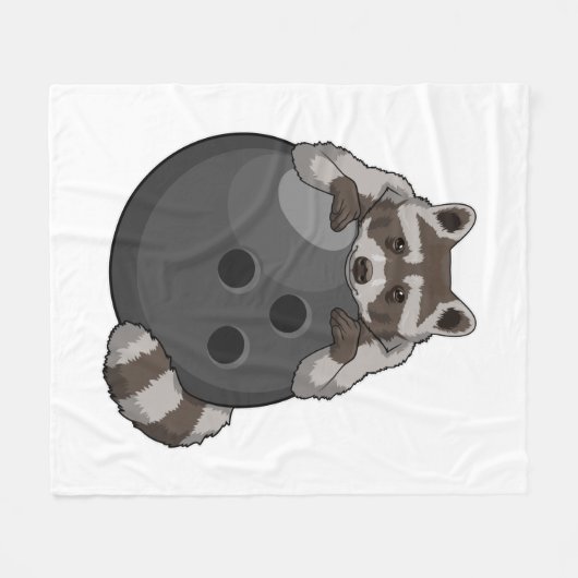 Couverture Polaire Raccoon à Bowling avec Bowling (Devant (Horizontal))