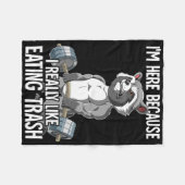 Couverture Polaire Raccoon Gym Weight Training Bodybuilder (Devant (Horizontal))