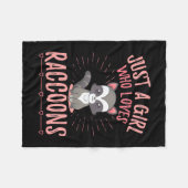 Couverture Polaire Raccoon Lover Just A Girl Who Loves Raccoon (Devant (Horizontal))