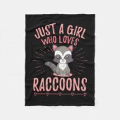 Couverture Polaire Raccoon Lover Just A Girl Who Loves Raccoon (Devant)