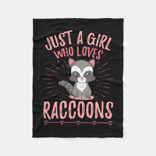 Couverture Polaire Raccoon Lover Just A Girl Who Loves Raccoon (Devant)