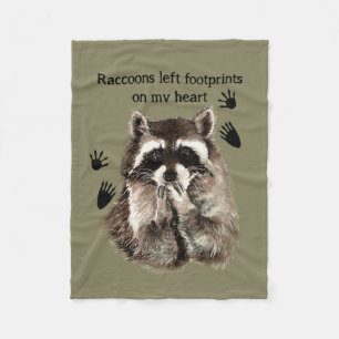 Couverture Polaire Raccoons laissés des empreintes sur ma citation du