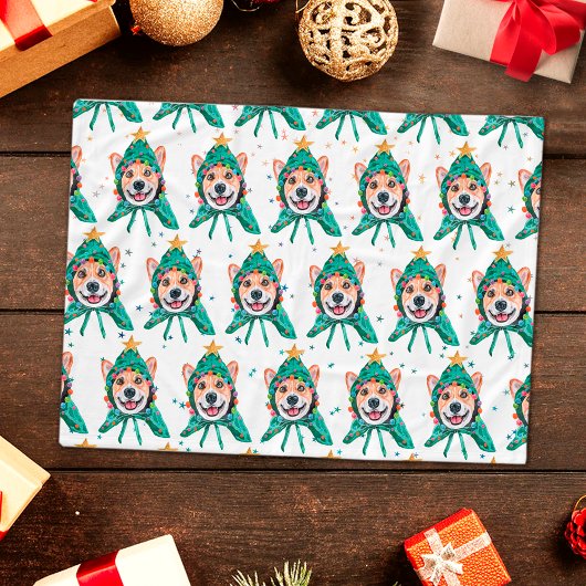 Couverture Polaire Race de chien Corgi Noël