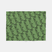 Couverture Polaire Rachel de noir orphelin, tapotement de répétition (Devant (Horizontal))