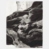 Couverture Polaire Racines d'arbre noir et blanc (Devant)