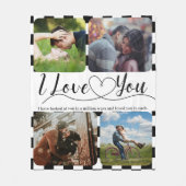 Couverture Polaire Racing Love Photo collage Anniversaire Valentine (Devant)