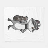 Couverture Polaire Racoon comme groom avec Cravate (Devant (Horizontal))