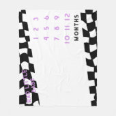 Couverture Polaire "Rad Little Babe" Check Milestone Fleece Blanche (Devant)