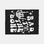 Couverture Polaire Rad To Bone Funny Skeleton Rock Halloween Hallowee (Devant (Horizontal))