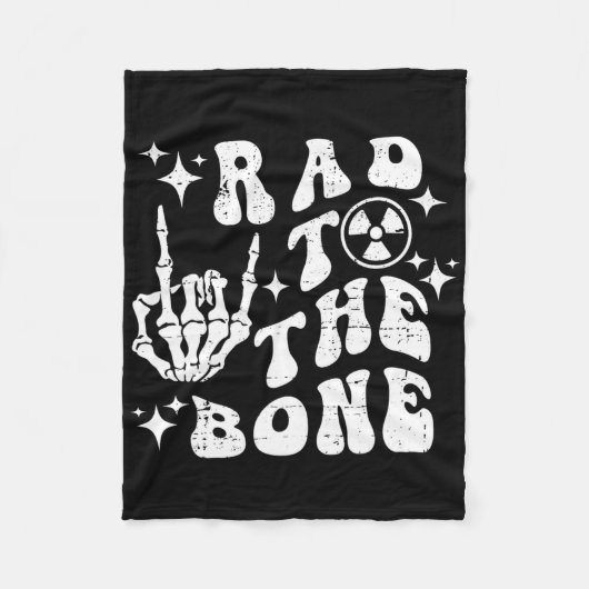 Couverture Polaire Rad To Bone Funny Skeleton Rock Halloween Hallowee (Devant)