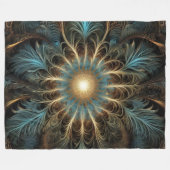 Couverture Polaire Radiant Fractal Flower (Devant (Horizontal))