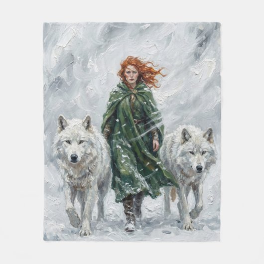 Couverture Polaire Radiant Peace Dove Lantern Imbolc Snowdrops Art (Devant)