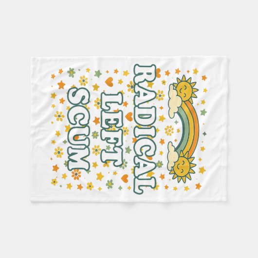 Couverture Polaire Radical Left S Funny Sarcastic Quote  (Devant (Horizontal))