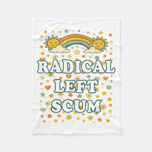 Couverture Polaire Radical Left S Funny Sarcastic Quote  (Devant)