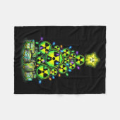 Couverture Polaire Radioactive Christmas Tree Graphic Nuclear Warning (Devant (Horizontal))