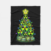 Couverture Polaire Radioactive Christmas Tree Graphic Nuclear Warning (Devant)