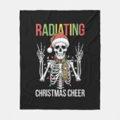 Couverture Polaire Radiologie Noël Père Noël Skeleton Xray Technicien (Devant)
