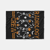 Couverture Polaire Radiology Crew Dancing Skeleton Citrouille Funny H (Devant (Horizontal))