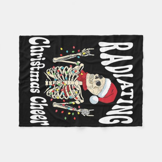 Couverture Polaire Radiology Radiating Christmas Cheer X-ray Rad Tech (Devant (Horizontal))