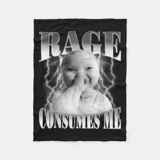 Couverture Polaire Rage Consumes Me Funny Ai Baby Holding Laugh Brain (Devant)