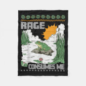Couverture Polaire Rage Consumes Me Ugly Christmas Sweaters Funny Fro (Devant)