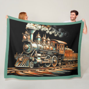 Couverture Polaire Railfan du moteur de train antique