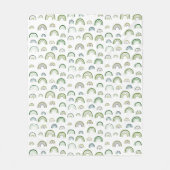 Couverture Polaire Rainbow Baby Boy Green, Blue, Grey, (Devant)