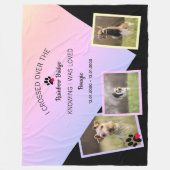 Couverture Polaire Rainbow Bridge Photo Pet Memorial (Devant)