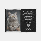 Couverture Polaire Rainbow Bridge Silver Pet Chat Dog Memorial (Devant (Horizontal))