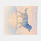 Couverture Polaire Rainbow Bridge Wildflower Pet Silhouette (Devant (Horizontal))