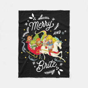 Couverture Polaire Rainbow Brite Noël Joyeux Et Brite Sleigh Rid