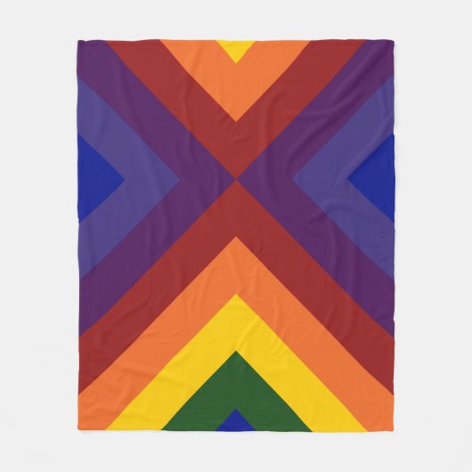 Couverture Polaire Rainbow Chevrons (Devant)