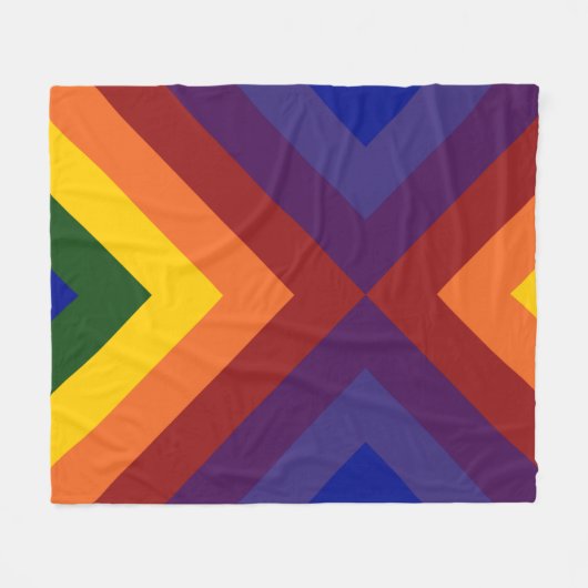 Couverture Polaire Rainbow Chevrons (Devant (Horizontal))