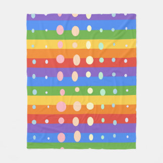 COUVERTURE POLAIRE RAINBOW DOT STRIPES