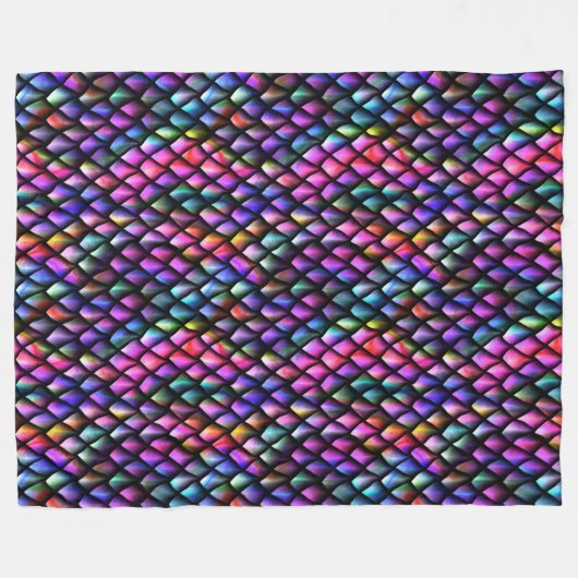 Couverture Polaire Rainbow Dragon échelles polaire (Devant (Horizontal))