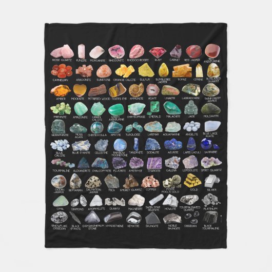 Couverture Polaire Rainbow Gems Crystal Collection Chart Automne Moye (Devant)